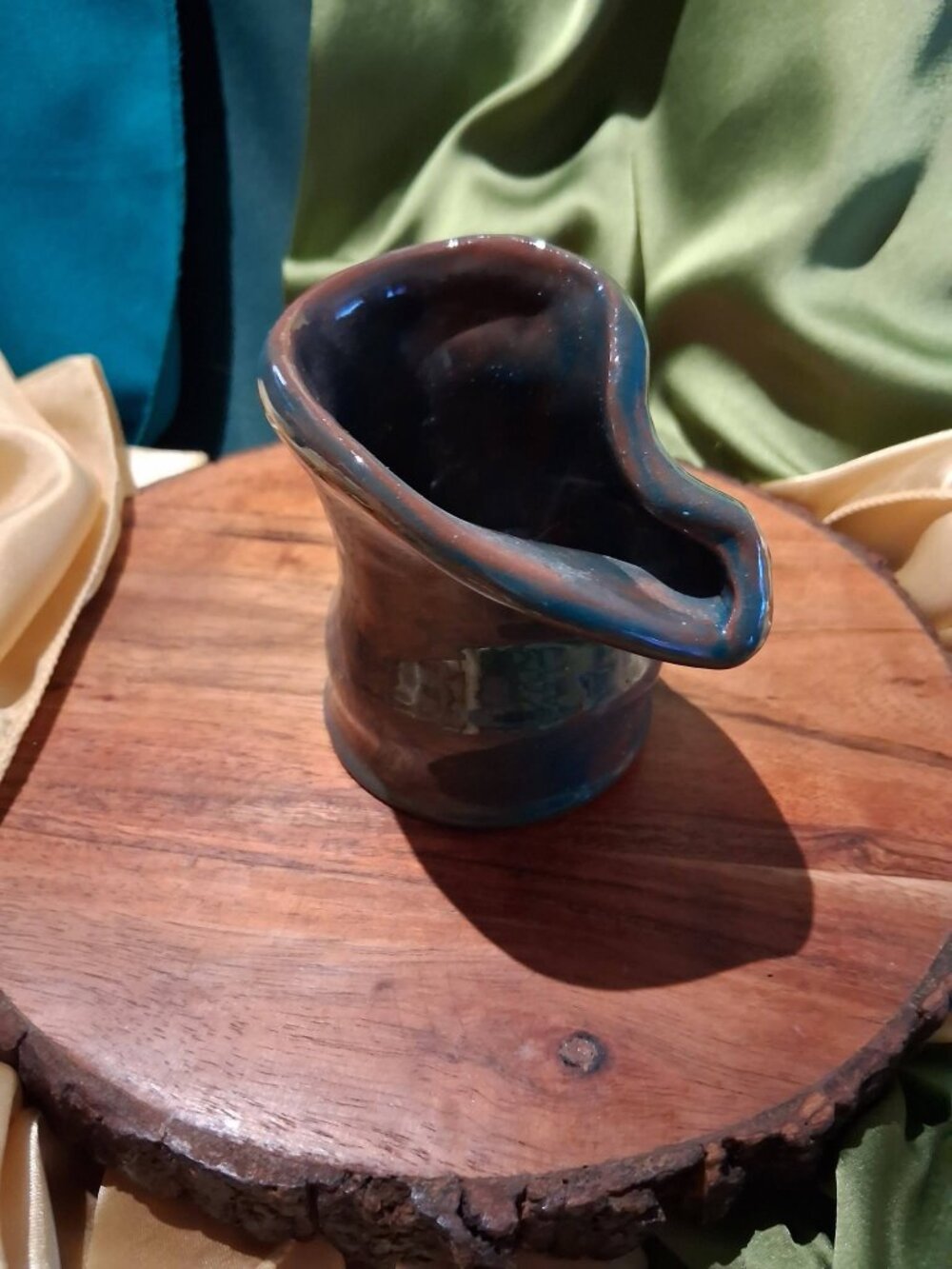 Vintage Studio Craft 1970s Handmade Studio Pottery Creamer Pitcher Signed JRM.